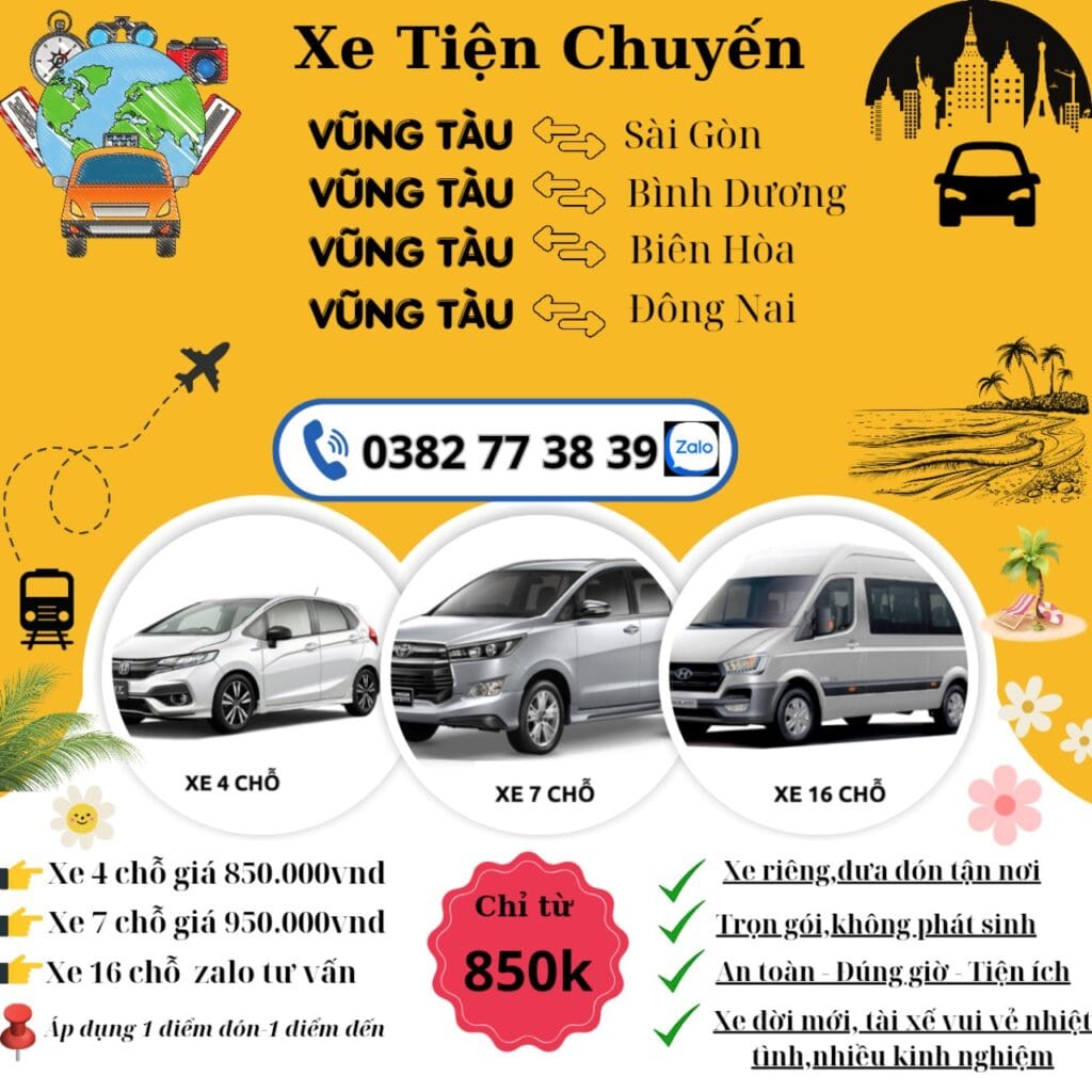 xe tiện chuyến vũng tàu sài gòn